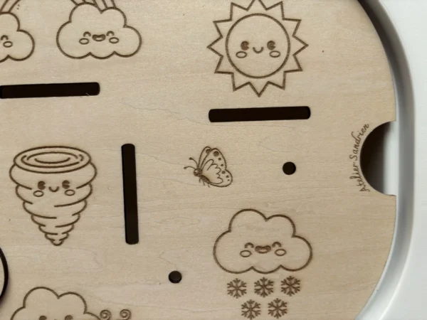 Insert sensoriel en bois - la Météo