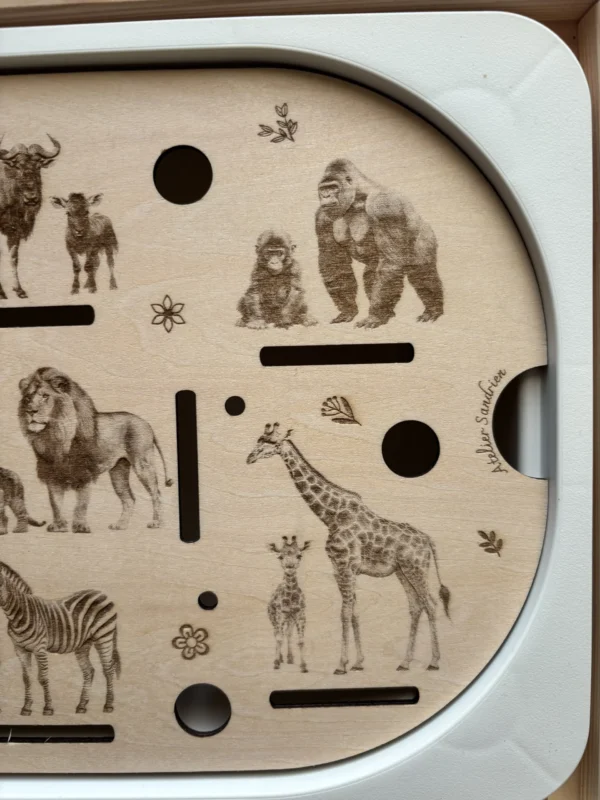 Insert sensoriel en bois - Savane africaine