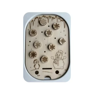 Insert sensoriel en bois avec pastilles à scratch pour travailler les situations