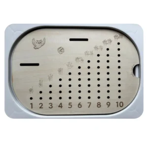 Insert sensoriel en bois chiffres de 1 à 10 pour compter et manipuler – Atelier Sandrien