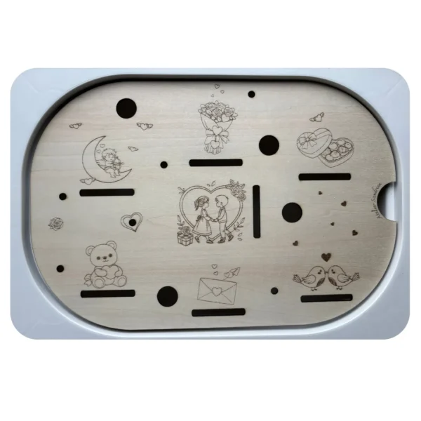 Insert sensoriel en bois Scène Saint Valentin - visuel