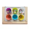 Insert snesoriel en bois Jeu de tri avec gobelets colorés