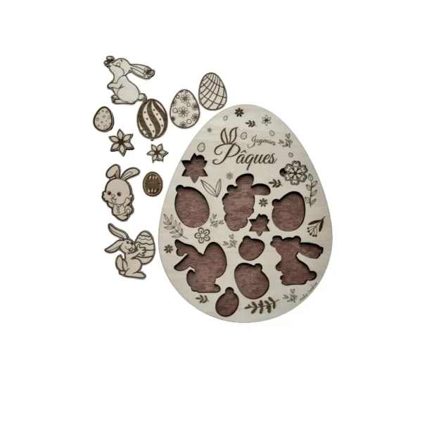 Oeuf de Pâques - Puzzle en bois