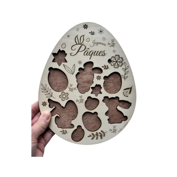 Oeuf de Pâques - Puzzle en bois