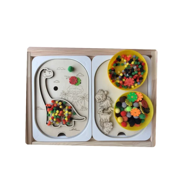 insert sensoriel forme diplodocus à remplir -bols accessoires