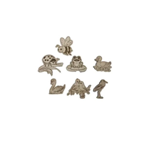 animaux en bois du jardin