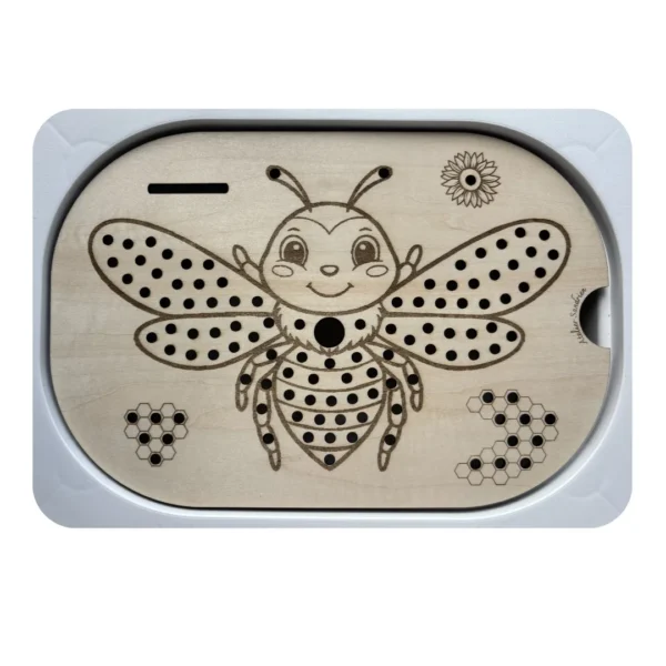 Insert sensoriel en bois - Abeille