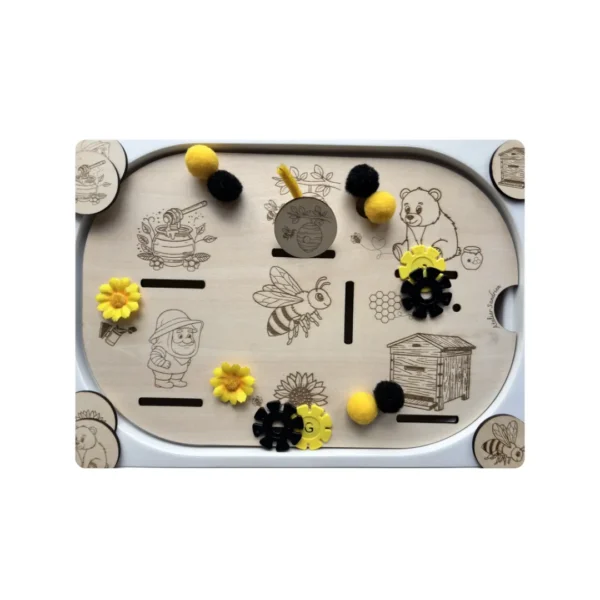 Insert sensoriel en bois - Autour de la ruche avec accessoires