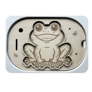 Insert sensoriel en bois - la grenouille à remplir