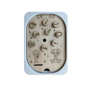 Insert sensoriel en bois - la musique en jetons scratch