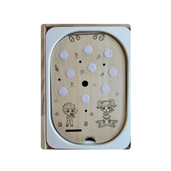 Insert sensoriel en bois - la musique sans jeton scratch