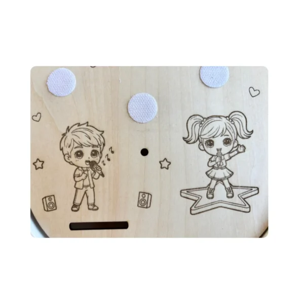 Insert sensoriel en bois - la musique scratch zoom
