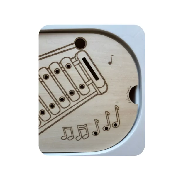 Insert sensoriel en bois - zoom xylophone
