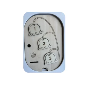 insert sensoriel en bois - 3 clochettes muguet