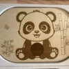 insert sensoriel en bois le panda avec son trou pour insérer balles, pompons ou autres