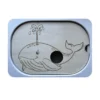insert sensoriel en bois- la baleine avec un trou pour balle