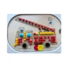 Insert sensoriel en bois - le camion de pompiers avec ses accessoires